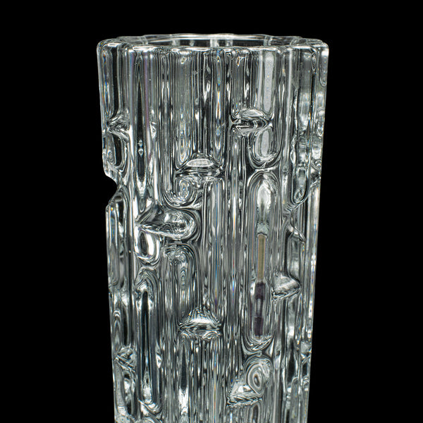 Vintage Designer Vase, Czech, Bohemian Art Glass, Flower Sleeve, Mid Century