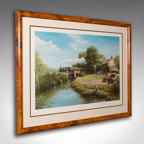Vintage Railway Print, English, Framed, Steam Train Interest, Railwayana, Art