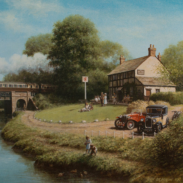 Vintage Railway Print, English, Framed, Steam Train Interest, Railwayana, Art