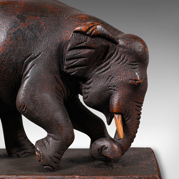 Pair Of Antique Elephant Bookends, English, Book Rest, Home Library, Victorian