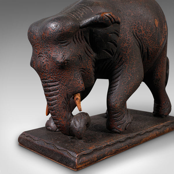 Pair Of Antique Elephant Bookends, English, Book Rest, Home Library, Victorian