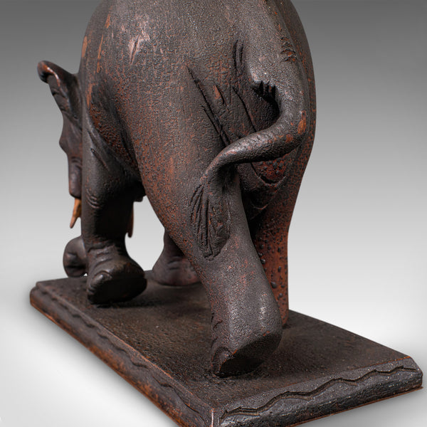 Pair Of Antique Elephant Bookends, English, Book Rest, Home Library, Victorian
