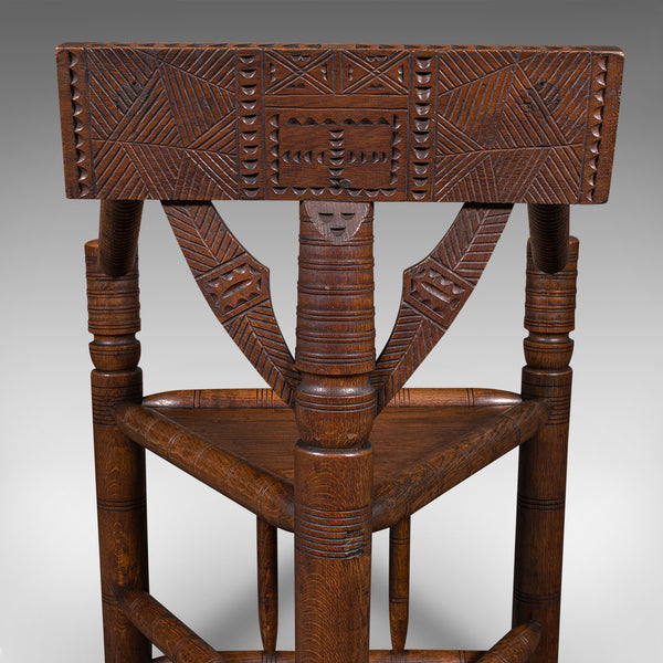 Antique Turner's Chair, English, Beech, Oak, Elbow Seat, Old Saxon, Victorian