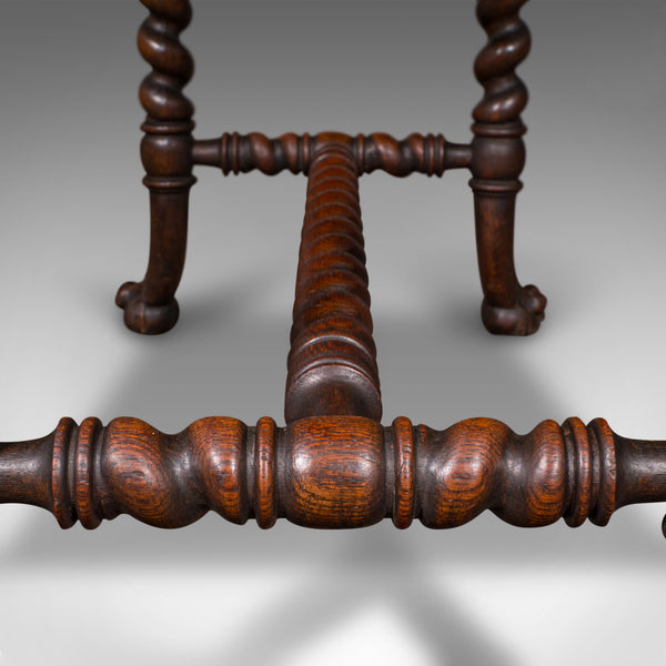 Antique Hall Table, Scottish, Oak, Side, Reception, Gothic Revival, Victorian