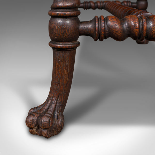 Antique Hall Table, Scottish, Oak, Side, Reception, Gothic Revival, Victorian