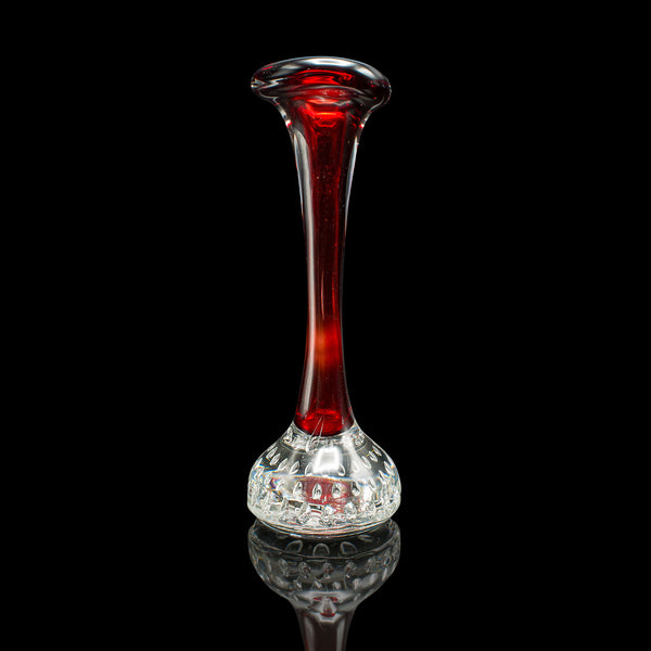 Small Vintage Scandinavian Posy Vase, Danish, Art Glass, Flower Sleeve, C.1970