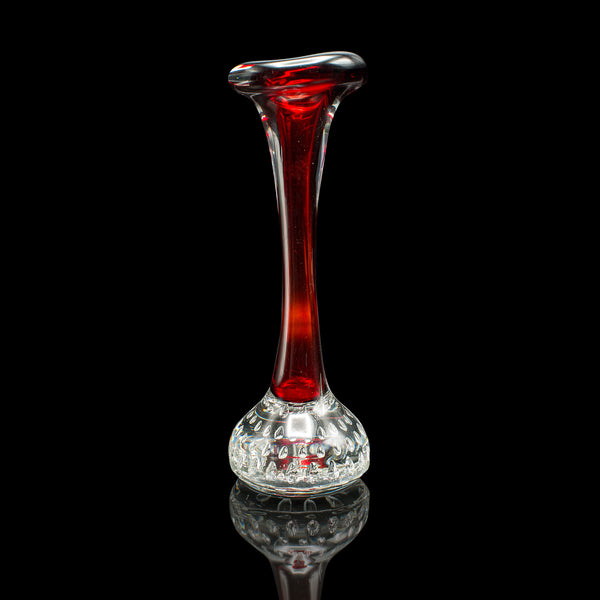 Small Vintage Scandinavian Posy Vase, Danish, Art Glass, Flower Sleeve, C.1970