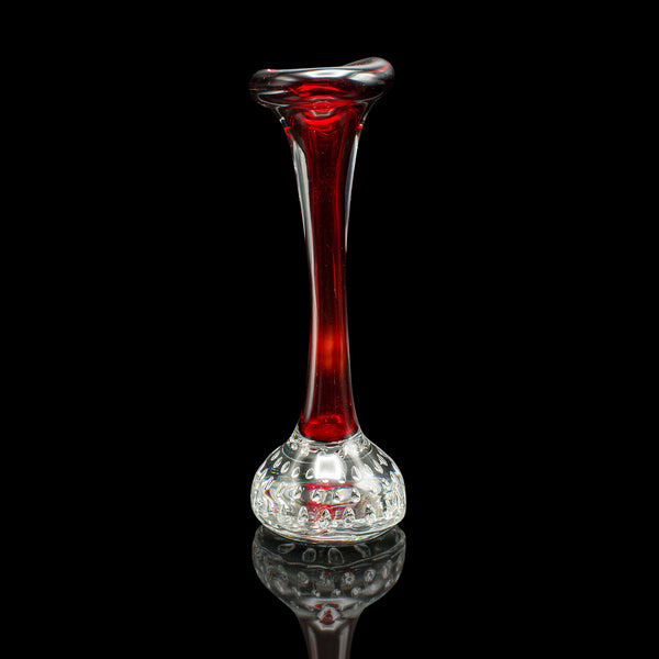 Small Vintage Scandinavian Posy Vase, Danish, Art Glass, Flower Sleeve, C.1970