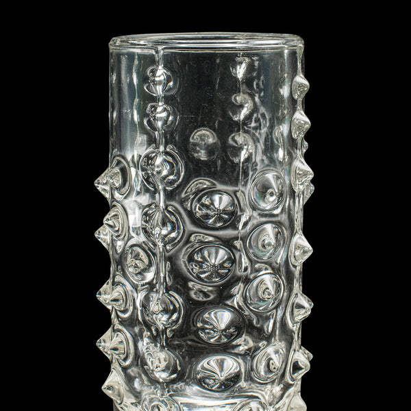 Small Vintage Bohemian Flower Vase, Czech, Art Glass, Posy Sleeve, Circa 1970