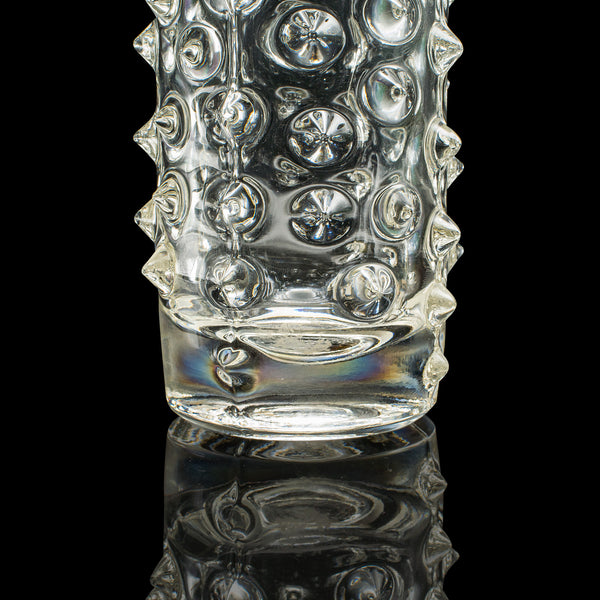 Small Vintage Bohemian Flower Vase, Czech, Art Glass, Posy Sleeve, Circa 1970