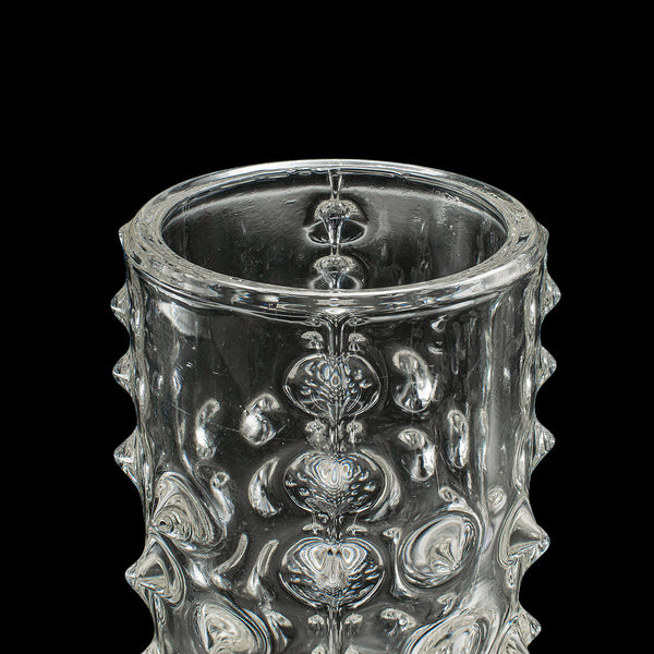 Small Vintage Bohemian Flower Vase, Czech, Art Glass, Posy Sleeve, Circa 1970