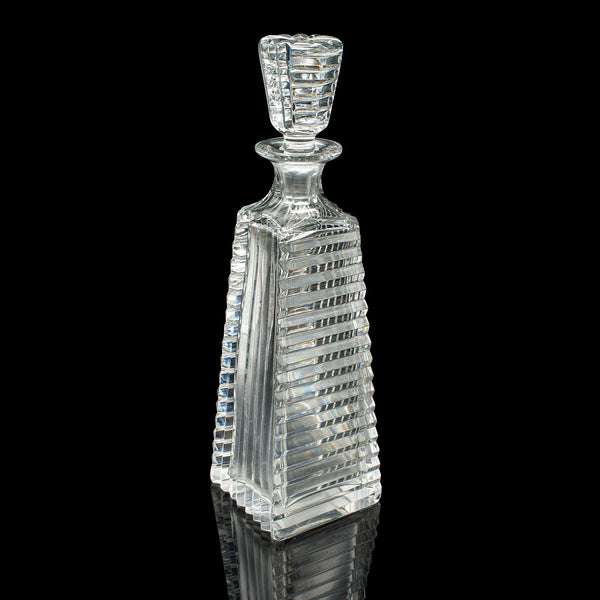 Vintage Aperitif Decanter, French Cut Glass, Spirit Vessel, Liqueur, Mid Century