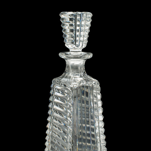 Vintage Aperitif Decanter, French Cut Glass, Spirit Vessel, Liqueur, Mid Century