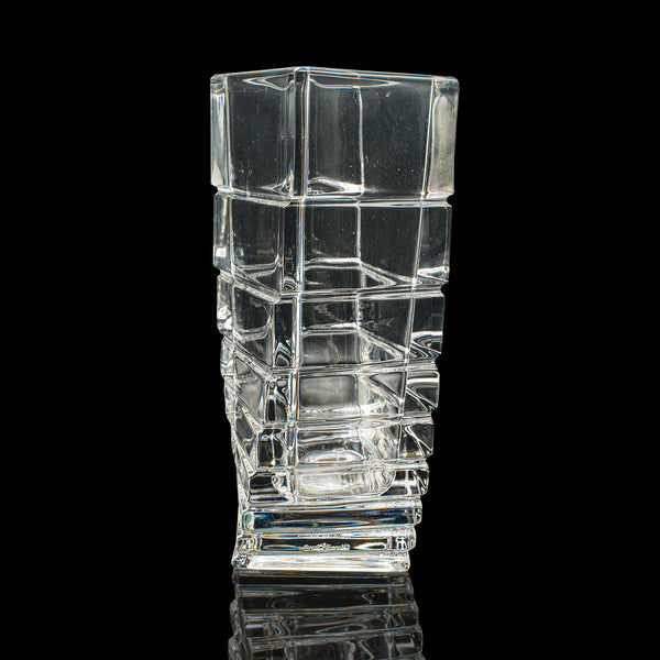 Vintage Set, Vase, Tea Light Duo, German, Art Glass, Flower Sleeve, Circa 1970