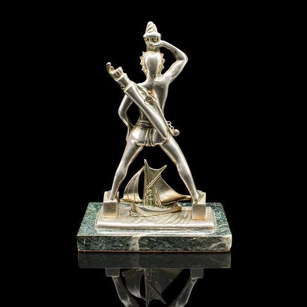 Vintage Colossus of Rhodes Statue, Greek, Ancient Maritime Figure, Art Deco