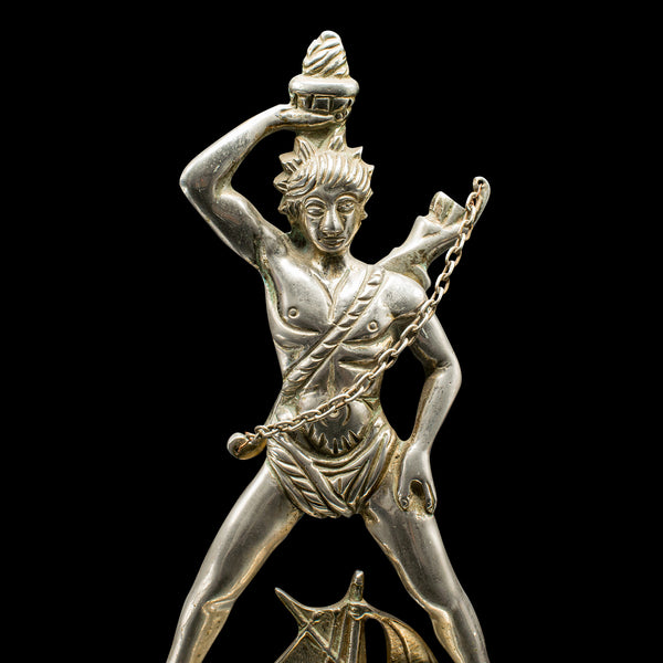 Vintage Colossus of Rhodes Statue, Greek, Ancient Maritime Figure, Art Deco