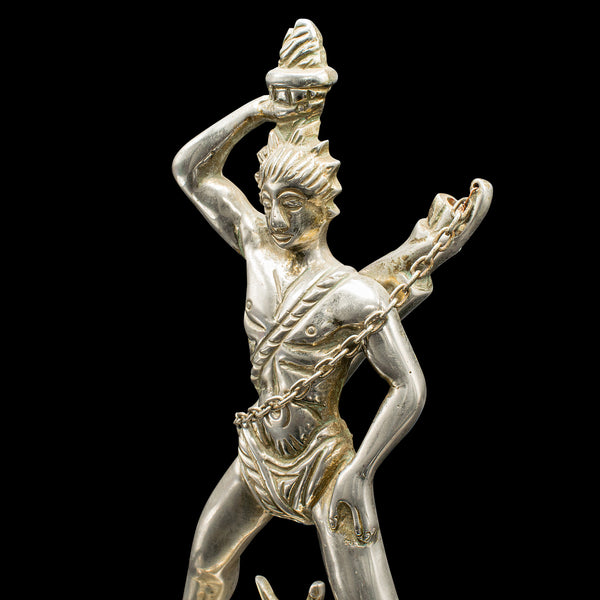 Vintage Colossus of Rhodes Statue, Greek, Ancient Maritime Figure, Art Deco