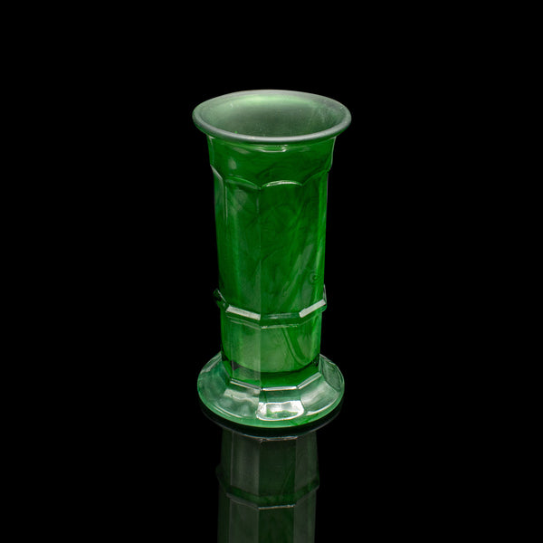 Petite Vintage Posy Vase, English, Cloud Glass, Flower Pot, Art Deco, Circa 1930