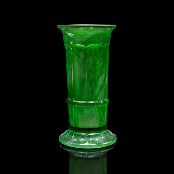 Petite Vintage Posy Vase, English, Cloud Glass, Flower Pot, Art Deco, Circa 1930