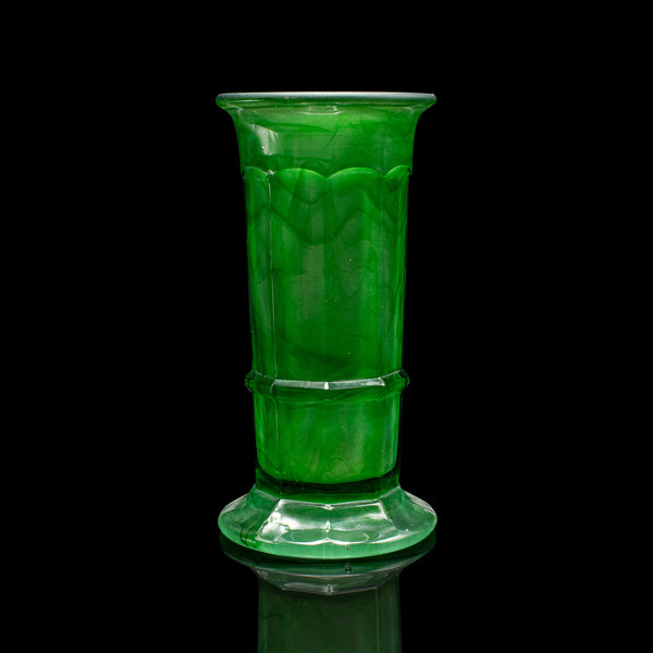 Petite Vintage Posy Vase, English, Cloud Glass, Flower Pot, Art Deco, Circa 1930