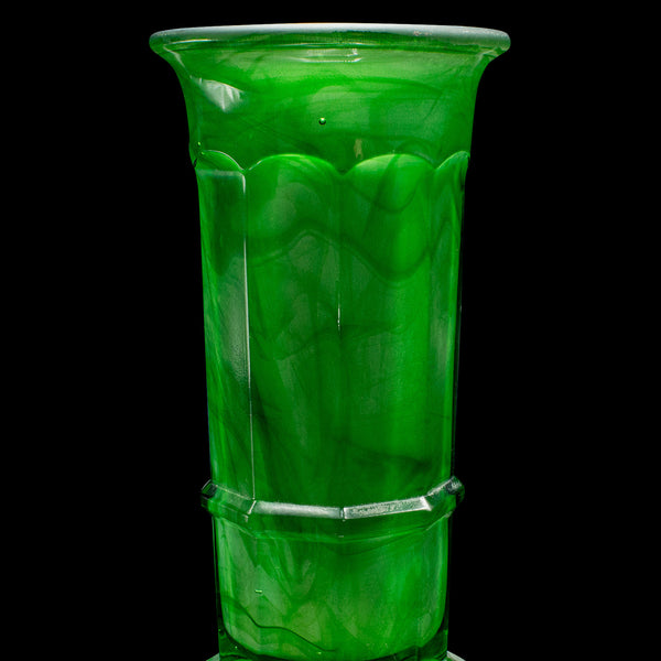 Petite Vintage Posy Vase, English, Cloud Glass, Flower Pot, Art Deco, Circa 1930