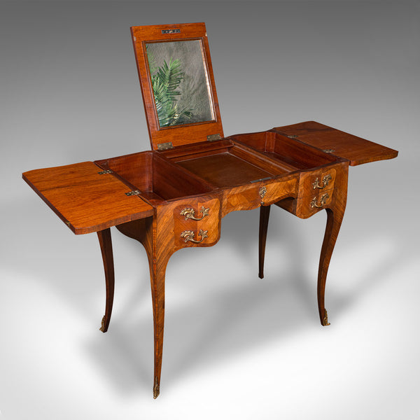 Antique Coiffeuse Dressing Table, French, Kingwood, Louis XV Revival, Victorian