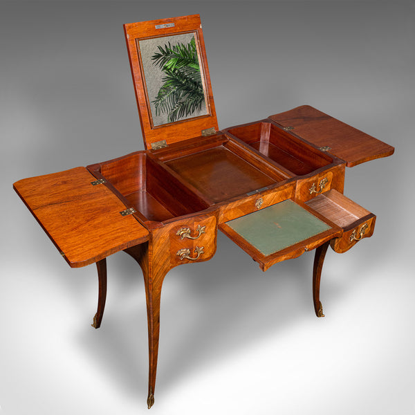 Antique Coiffeuse Dressing Table, French, Kingwood, Louis XV Revival, Victorian