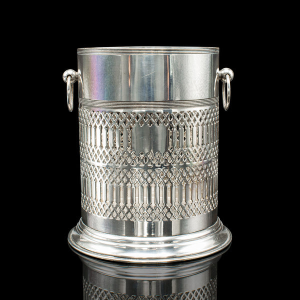 Antique Wine Bottle Cooler, Welsh, Silver Plate, Champagne Magnum Bucket, C.1920