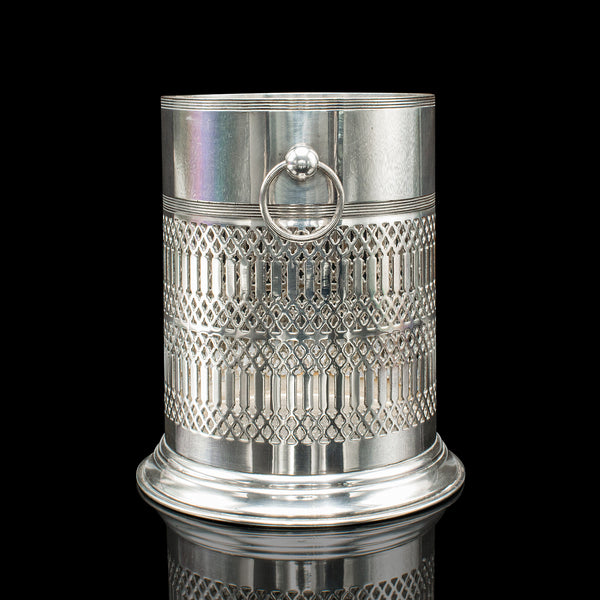 Antique Wine Bottle Cooler, Welsh, Silver Plate, Champagne Magnum Bucket, C.1920