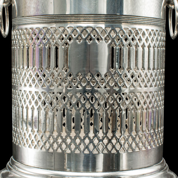 Antique Wine Bottle Cooler, Welsh, Silver Plate, Champagne Magnum Bucket, C.1920