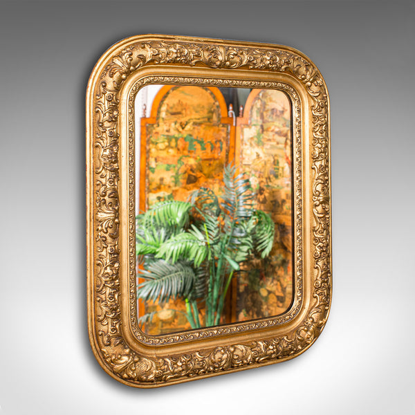 Small Antique Hall Mirror, English, Gilt Gesso, Vanity, Wall, Georgian, C.1800