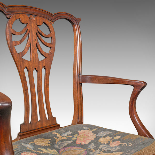 Antique Morning Room Elbow Chair, English, Lounge Seat, Armchair, Georgian, 1800