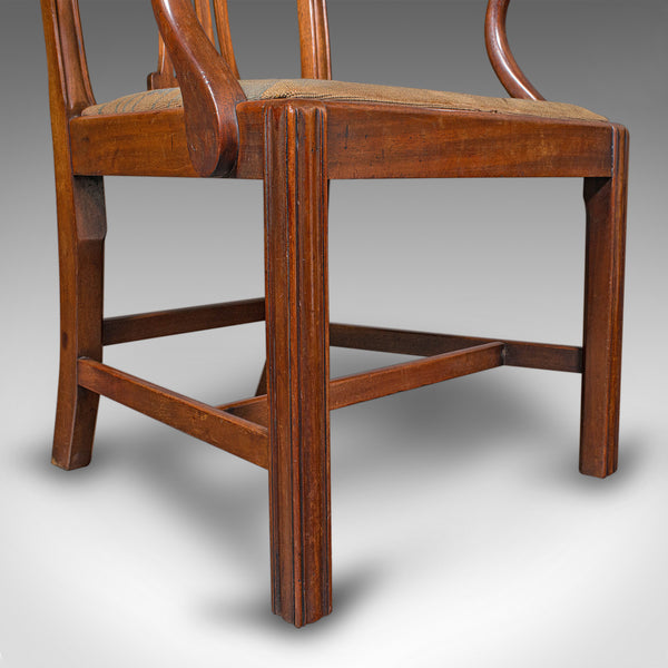 Antique Morning Room Elbow Chair, English, Lounge Seat, Armchair, Georgian, 1800