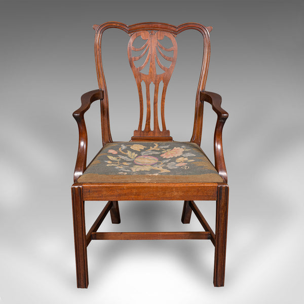Antique Morning Room Elbow Chair, English, Lounge Seat, Armchair, Georgian, 1800