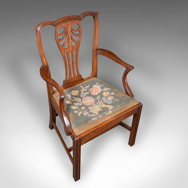 Antique Morning Room Elbow Chair, English, Lounge Seat, Armchair, Georgian, 1800