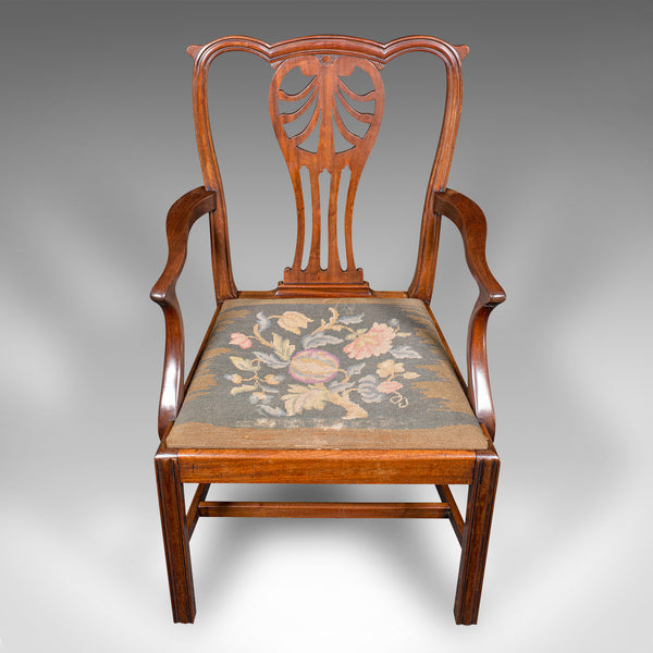 Antique Morning Room Elbow Chair, English, Lounge Seat, Armchair, Georgian, 1800