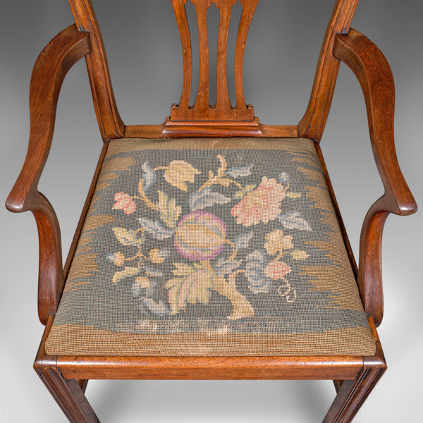 Antique Morning Room Elbow Chair, English, Lounge Seat, Armchair, Georgian, 1800