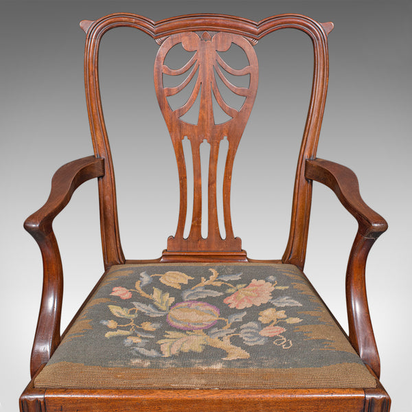 Antique Morning Room Elbow Chair, English, Lounge Seat, Armchair, Georgian, 1800