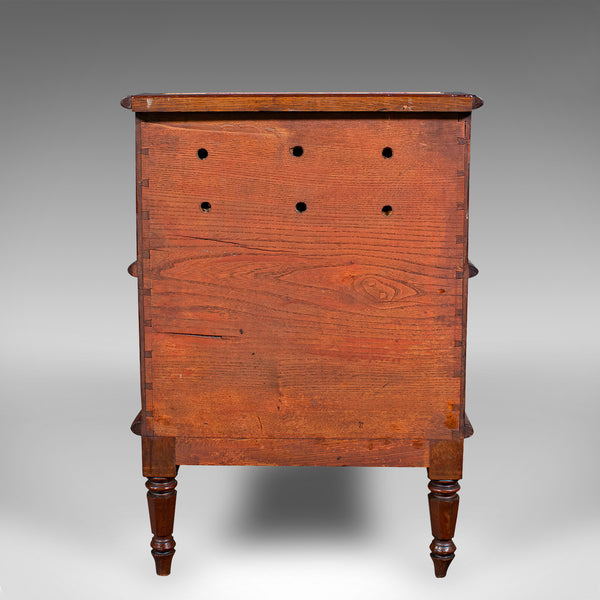 Antique Set of Library Steps, English, Walnut, Oak, Step Storage Stand, Regency