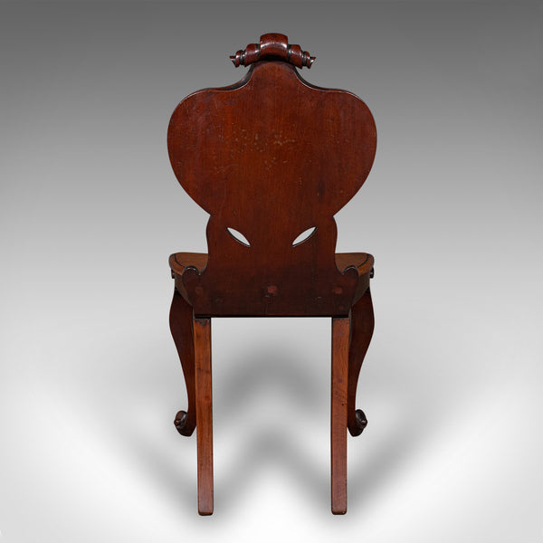 Antique Law Chambers Hall Chair, Scottish, Walnut, Reception Seat, Victorian