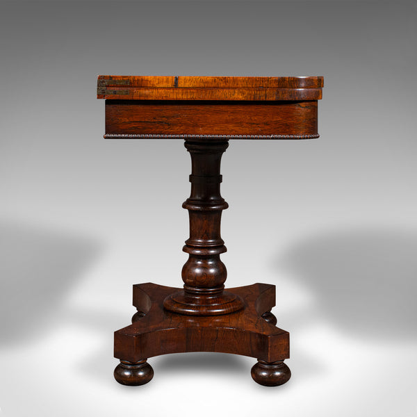Antique Fold Over Card Table, English, Extending, Games, Console, Regency, 1820