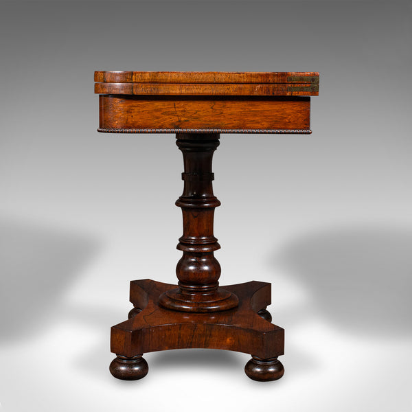 Antique Fold Over Card Table, English, Extending, Games, Console, Regency, 1820