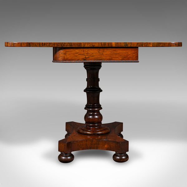 Antique Fold Over Card Table, English, Extending, Games, Console, Regency, 1820