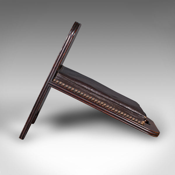 Antique Gentleman's Gout Stool, English, Leather, Occasional Foot Rest, Georgian