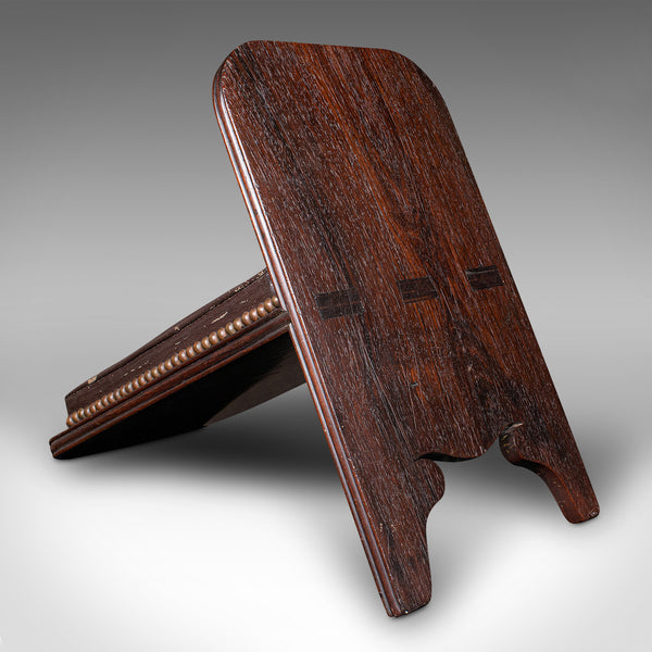 Antique Gentleman's Gout Stool, English, Leather, Occasional Foot Rest, Georgian