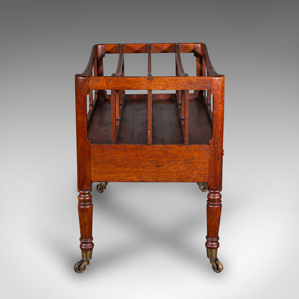Antique Low Profile Canterbury, English, Newspaper Rack, Magazine Stand, Regency