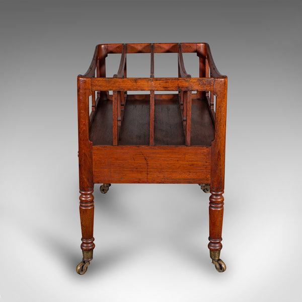 Antique Low Profile Canterbury, English, Newspaper Rack, Magazine Stand, Regency