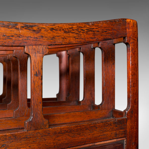 Antique Low Profile Canterbury, English, Newspaper Rack, Magazine Stand, Regency