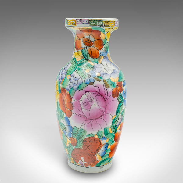 Small Vintage Posy Vase, Chinese, Decorative Ceramic, Flower Pot, Handpainted
