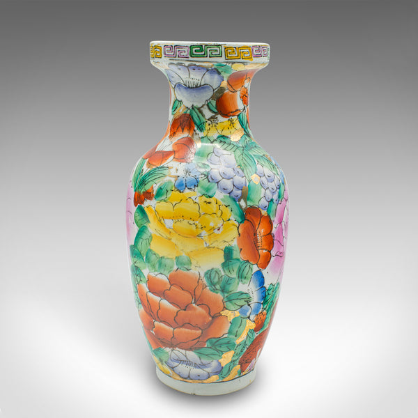 Small Vintage Posy Vase, Chinese, Decorative Ceramic, Flower Pot, Handpainted